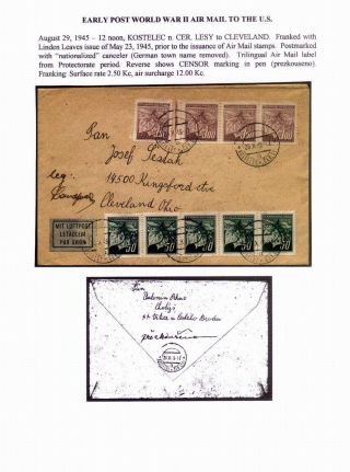 CZECHOSLOVAK AIR MAIL (1921-1950) – sheet 122