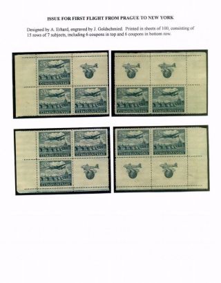 CZECHOSLOVAK AIR MAIL (1921-1950) – sheet 127