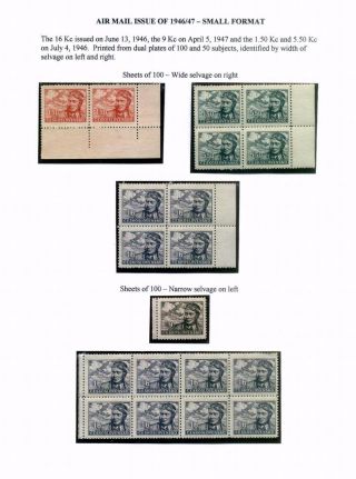 CZECHOSLOVAK AIR MAIL (1921-1950) – sheet 129