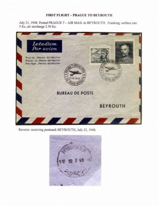 CZECHOSLOVAK AIR MAIL (1921-1950) – sheet 135