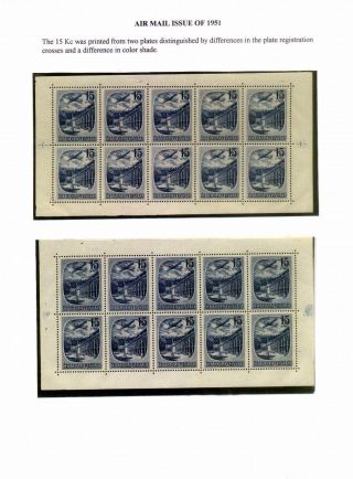 CZECHOSLOVAK AIR MAIL (1921-1950) – sheet 142