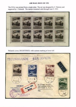 CZECHOSLOVAK AIR MAIL (1921-1950) – sheet 143