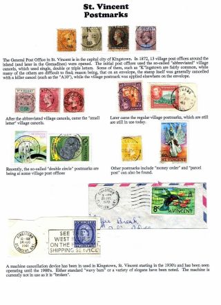 ST. VINCENT - EINE PHILATELISTISCHE SAMPLER – Blatt 12