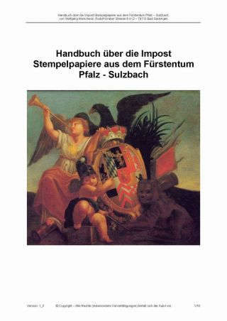 HANDBOOK ON THE IMPOST STAMP PAPERS FROM THE PRINCIPALITY OF PFALZ-NEUGURG AND SULZBACH – sheet 13