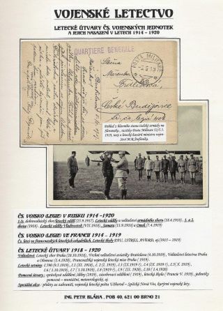 LUFTWAFFE - FLUGFORMATIONEN VON DIE TSCH. EINHEITEN UND DEREN EINSATZ 1914-1920 – Blatt 1