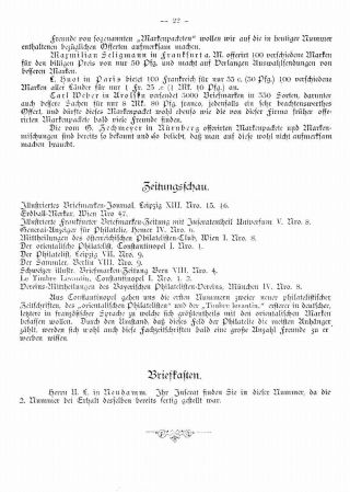 FILATELISTICKÝ BURZOVNÍ KURÝR 1886 – list 24