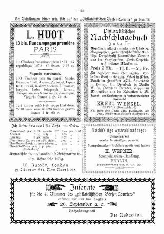 FILATELISTICKÝ BURZOVNÍ KURÝR 1886 – list 28