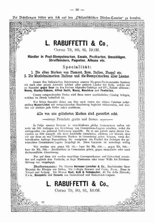FILATELISTICKÝ BURZOVNÍ KURÝR 1886 – list 32