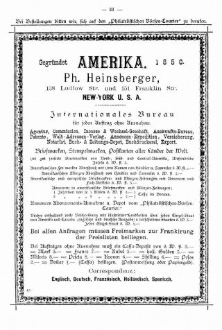 PHILATELIC MARKET COURIER 1886 – sheet 33