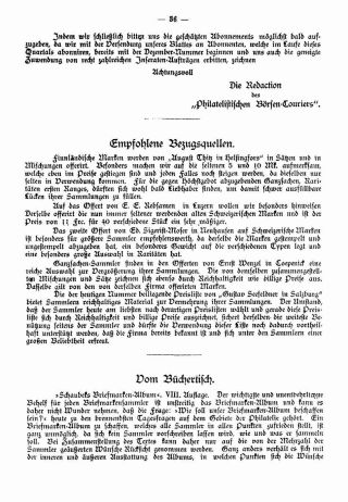PHILATELIC MARKET COURIER 1886 – sheet 38