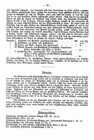 PHILATELIC MARKET COURIER 1886 – sheet 39