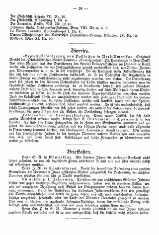 PHILATELIC MARKET COURIER 1886 – sheet 40