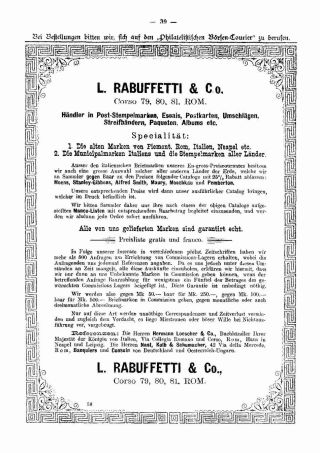 PHILATELIC MARKET COURIER 1886 – sheet 41
