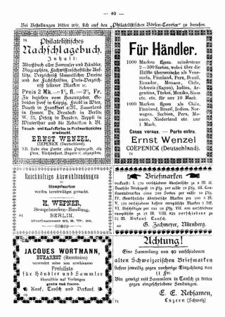 PHILATELIC MARKET COURIER 1886 – sheet 42