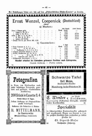 PHILATELIC MARKET COURIER 1886 – sheet 43