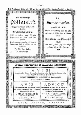 PHILATELIC MARKET COURIER 1886 – sheet 44