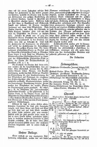 PHILATELIC MARKET COURIER 1886 – sheet 49