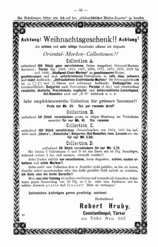 PHILATELIC MARKET COURIER 1886 – sheet 54