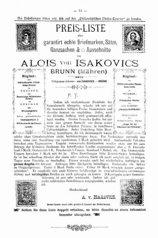PHILATELIC MARKET COURIER 1886 – sheet 55