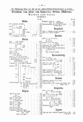PHILATELIC MARKET COURIER 1886 – sheet 56