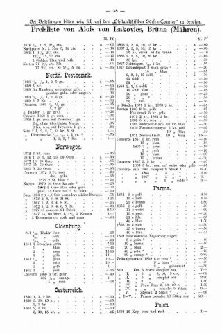 PHILATELIC MARKET COURIER 1886 – sheet 60