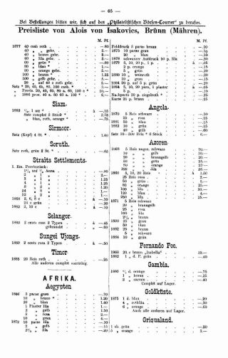 PHILATELIC MARKET COURIER 1886 – sheet 67