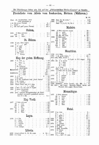 PHILATELIC MARKET COURIER 1886 – sheet 68