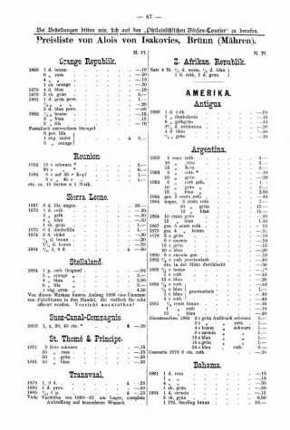 PHILATELIC MARKET COURIER 1886 – sheet 69