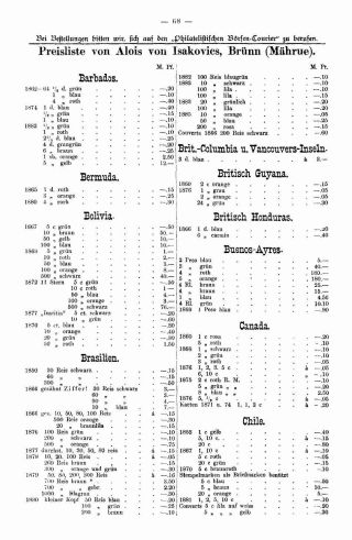 PHILATELIC MARKET COURIER 1886 – sheet 70