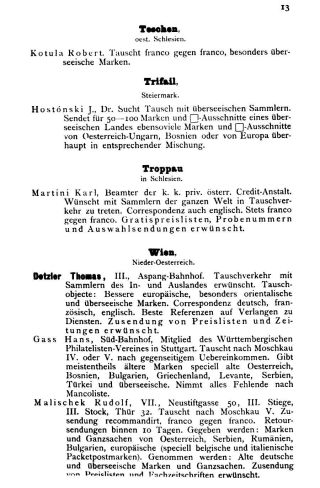 INTERNATIONAL PHILATELIC ADDRESS AND HELP BOOK FOR EXCHANGE – sheet 11