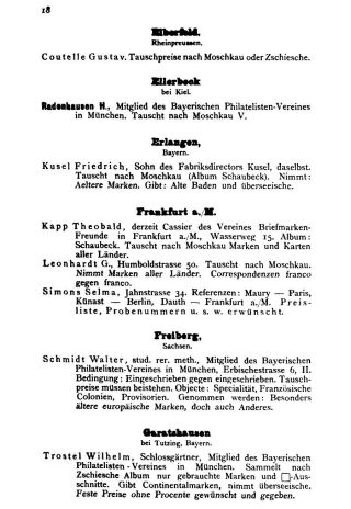 INTERNATIONAL PHILATELIC ADDRESS AND HELP BOOK FOR EXCHANGE – sheet 16