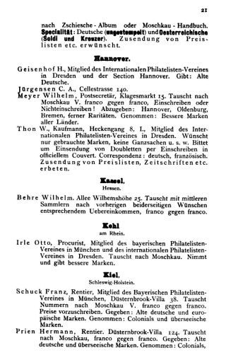 INTERNATIONAL PHILATELIC ADDRESS AND HELP BOOK FOR EXCHANGE – sheet 19
