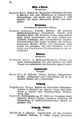INTERNATIONAL PHILATELIC ADDRESS AND HELP BOOK FOR EXCHANGE – sheet 20