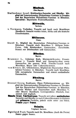 INTERNATIONAL PHILATELIC ADDRESS AND HELP BOOK FOR EXCHANGE – sheet 22