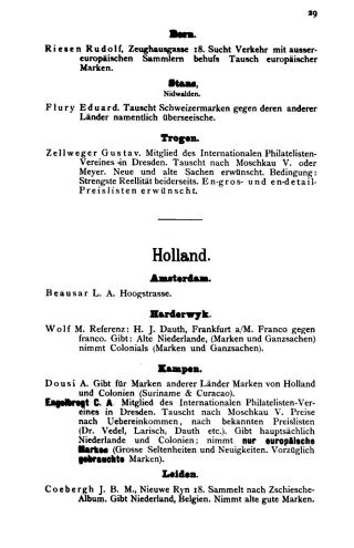 INTERNATIONAL PHILATELIC ADDRESS AND HELP BOOK FOR EXCHANGE – sheet 27