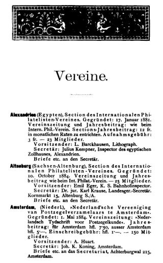 INTERNATIONALES PHILATELISTISCHES TAUSCH-ADRESS- UND HILFSBUCH FÜR DEN TAUSCHVERKEHR – Blatt 87