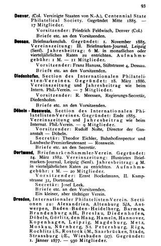 INTERNATIONALES PHILATELISTISCHES TAUSCH-ADRESS- UND HILFSBUCH FÜR DEN TAUSCHVERKEHR – Blatt 91
