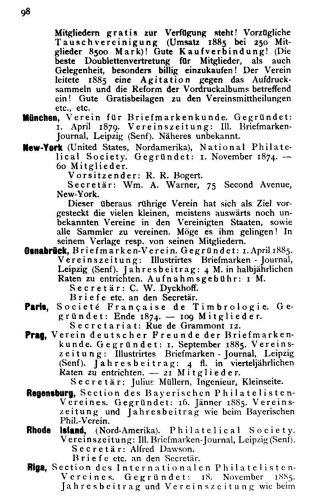 INTERNATIONALES PHILATELISTISCHES TAUSCH-ADRESS- UND HILFSBUCH FÜR DEN TAUSCHVERKEHR – Blatt 96