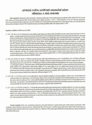 AIRMAIL SOVIET OCCUPATION ZONE OF GERMANY AND THE GDR 1945-1955 – sheet 1