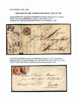 AUSGABEN VON ÖSTERREICH UND UNGARN (1850-1918), AUF GEBIET DES ZUKÜNFTIGES TSCHECHOSLOWAKEI VERWENDET – Blatt 8