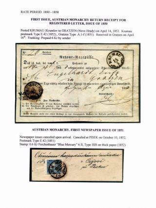 AUSGABEN VON ÖSTERREICH UND UNGARN (1850-1918), AUF GEBIET DES ZUKÜNFTIGES TSCHECHOSLOWAKEI VERWENDET – Blatt 10