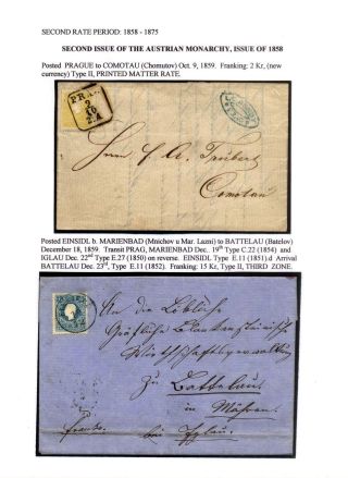 AUSGABEN VON ÖSTERREICH UND UNGARN (1850-1918), AUF GEBIET DES ZUKÜNFTIGES TSCHECHOSLOWAKEI VERWENDET – Blatt 22