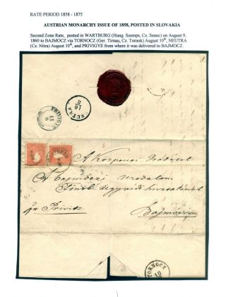 AUSGABEN VON ÖSTERREICH UND UNGARN (1850-1918), AUF GEBIET DES ZUKÜNFTIGES TSCHECHOSLOWAKEI VERWENDET – Blatt 25