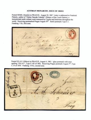 AUSGABEN VON ÖSTERREICH UND UNGARN (1850-1918), AUF GEBIET DES ZUKÜNFTIGES TSCHECHOSLOWAKEI VERWENDET – Blatt 27