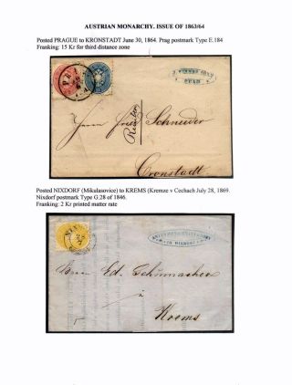 AUSGABEN VON ÖSTERREICH UND UNGARN (1850-1918), AUF GEBIET DES ZUKÜNFTIGES TSCHECHOSLOWAKEI VERWENDET – Blatt 34