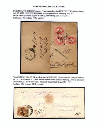 AUSGABEN VON ÖSTERREICH UND UNGARN (1850-1918), AUF GEBIET DES ZUKÜNFTIGES TSCHECHOSLOWAKEI VERWENDET – Blatt 39