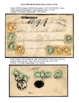 AUSGABEN VON ÖSTERREICH UND UNGARN (1850-1918), AUF GEBIET DES ZUKÜNFTIGES TSCHECHOSLOWAKEI VERWENDET – Blatt 45
