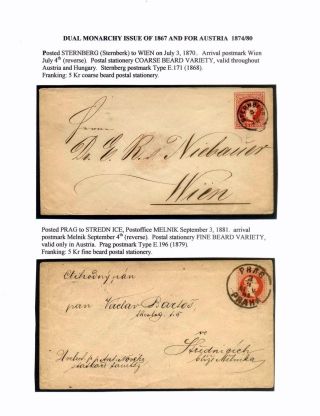 AUSGABEN VON ÖSTERREICH UND UNGARN (1850-1918), AUF GEBIET DES ZUKÜNFTIGES TSCHECHOSLOWAKEI VERWENDET – Blatt 47