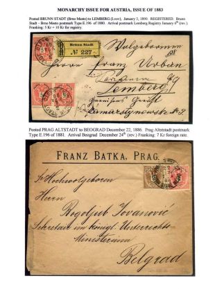 AUSGABEN VON ÖSTERREICH UND UNGARN (1850-1918), AUF GEBIET DES ZUKÜNFTIGES TSCHECHOSLOWAKEI VERWENDET – Blatt 54