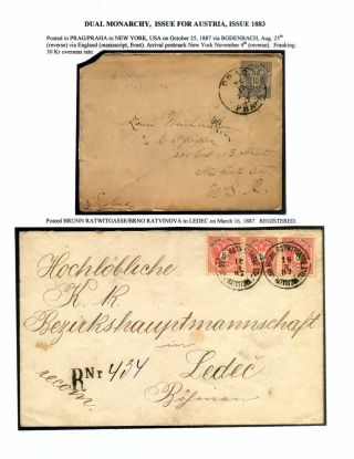 AUSGABEN VON ÖSTERREICH UND UNGARN (1850-1918), AUF GEBIET DES ZUKÜNFTIGES TSCHECHOSLOWAKEI VERWENDET – Blatt 55